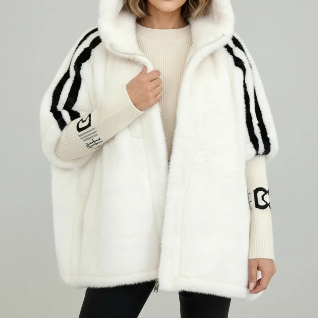Helen - Hooded Faux Fur Statement Jacket