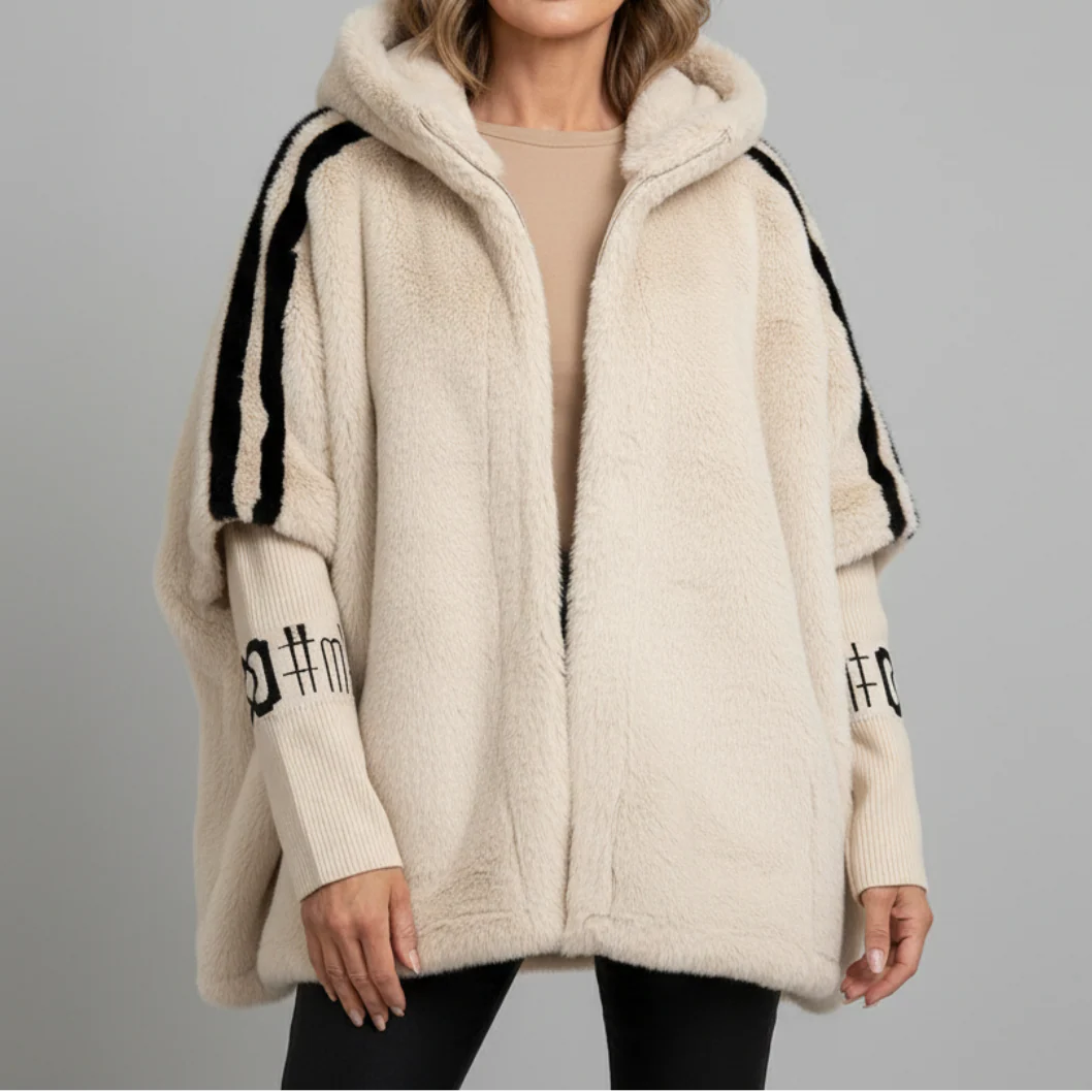 Helen - Hooded Faux Fur Statement Jacket
