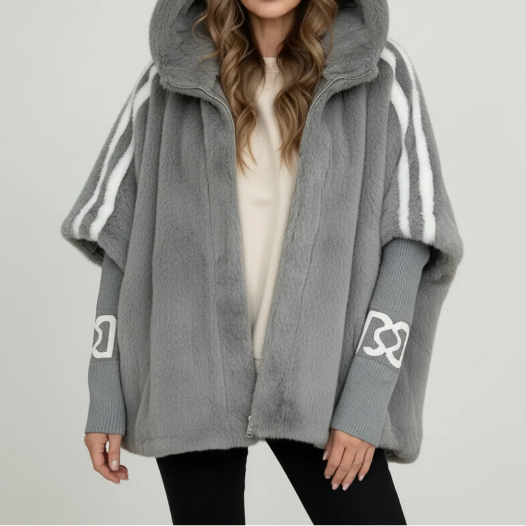 Helen - Hooded Faux Fur Statement Jacket